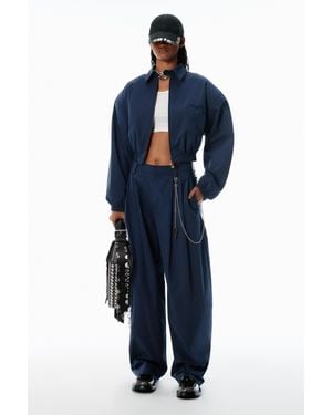 Alexander Wang Blue Cotton-blend Balloon-leg Pants
