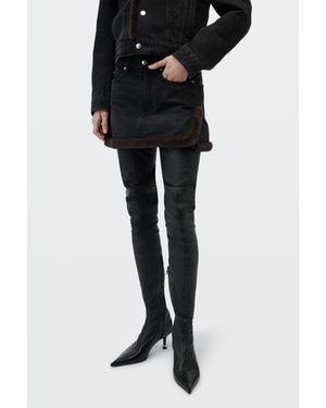 Alexander Wang Fei 65 Mm Stretch Thigh High Boot - Black