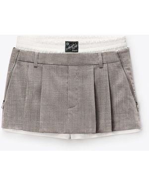 Alexander Wang Zip Detail Pre-Styled Mid-Rise Pleated Skort - Multicolour