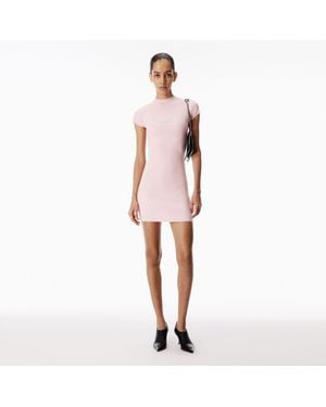 Alexander Wang Knit Logo Mini Dress - Pink