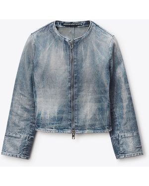 Alexander Wang Glazed Denim Jacket - Blue