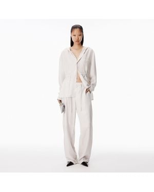 Alexander Wang Drawcord Tailored Pant - White