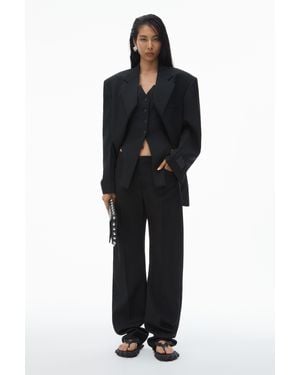 Alexander Wang Exaggerated Split Front Boxy Blazer - Black