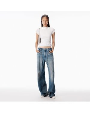 Alexander Wang Crystal Drawcord Balloon Jogger - Blue