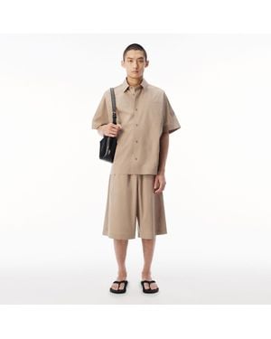 Alexander Wang Perforated Logo Mid-Rise Short - Natural
