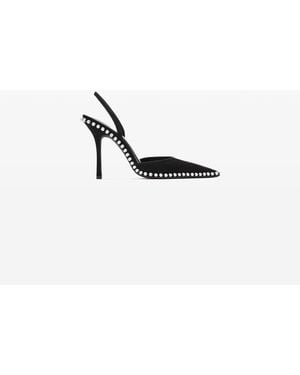 Alexander Wang Suede Tia Slingback - Black