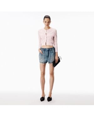 Alexander Wang Crystal Hotfix Drawcord Short - Blue