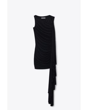 Alexander Wang Asymmetric Ruched Mini Dress - Black