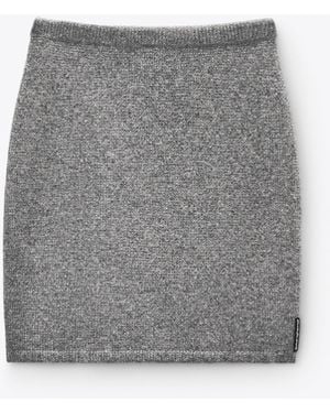 Alexander Wang Mini Skirt With Hotfix - Gray