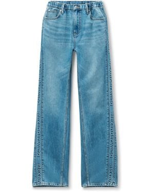 Alexander Wang Logo-Embossed Balloon Jeans - Blue
