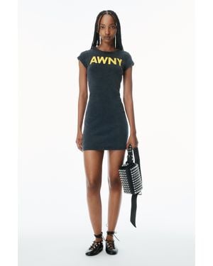 Alexander Wang Graphic Logo Minidress - Blue