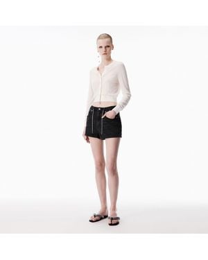 Alexander Wang Crystal Drawcord Short - Black