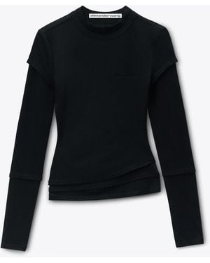 Alexander Wang Layered Ls Top - Black