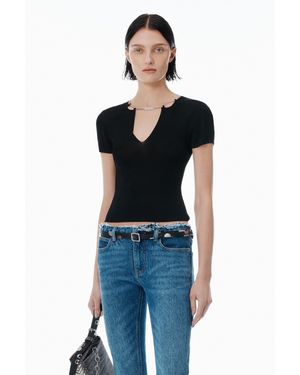 Alexander Wang Black Logo Nameplate Pullover - Blue