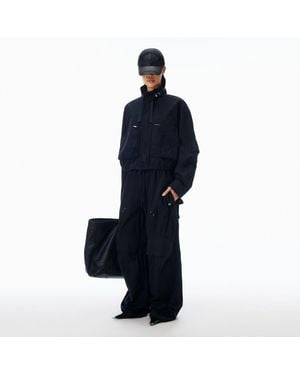 Alexander Wang Cargo Jacket Cotton Cropped - Blue