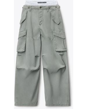 Alexander Wang Boxer Waist Cargo Pant - Gray