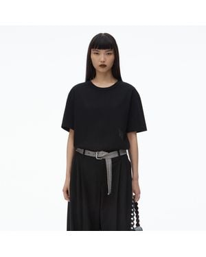 Alexander Wang Cotton-Jersey Logo Tee - Black