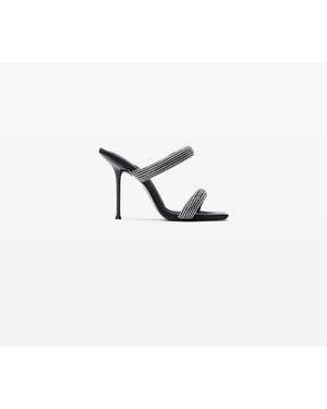 Alexander Wang Crystal Hotfix Julie Tubular Sandals - Multicolor
