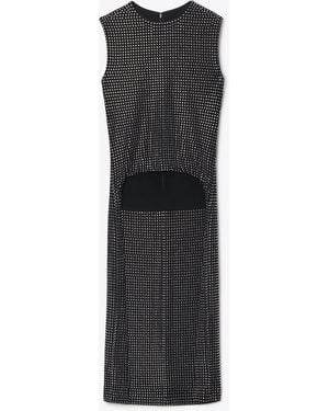 Alexander Wang Crystal Sleeveless High-Low Top - Black