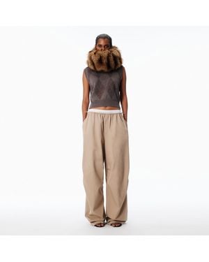 Alexander Wang Pre-Styled Mid-Rise Track Pant - Natural