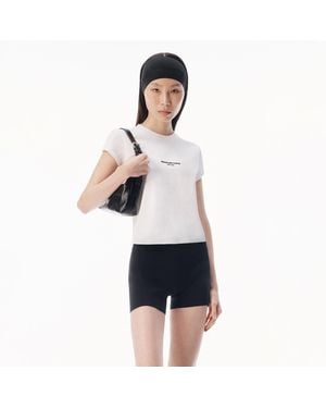 Alexander Wang Logo Print Fitted Tee - White