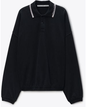 Alexander Wang 'S Long-Sleeve Polo Shirt - Black