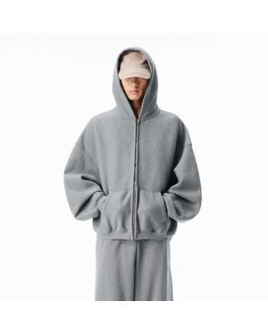Alexander Wang Star Zip Up Hoodie - Gray
