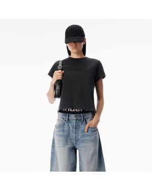 Alexander Wang Mirrored Logo Tee - Black