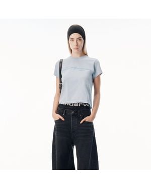 Alexander Wang Mirrored Logo Tee - Blue