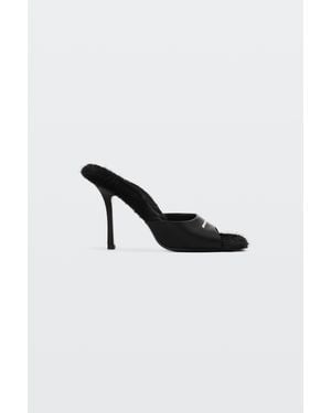 Alexander Wang Cher 105Mm Faux Fur Mule - Black