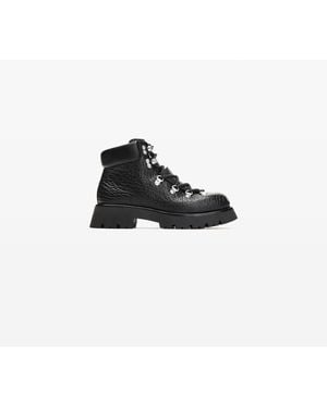 Alexander Wang Leather Arbor Lace Up Boot - Black