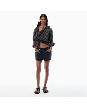 Alexander Wang Logo-Embossed Marathon Shorts - Black