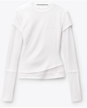 Alexander Wang Layered Long Sleeve Top - White