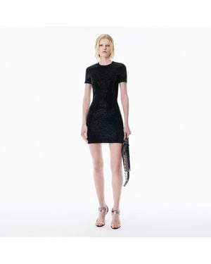 Alexander Wang Wool-Blend Hotfix Dress - Black