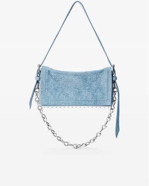 Alexander Wang Ricco Denim Slim Flap Bag - Blue