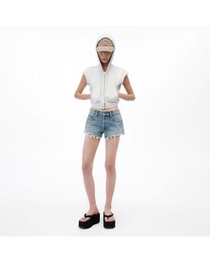 Alexander Wang Crystal Logo Pocket Relaxed Short - Blue