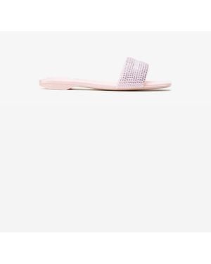 Alexander Wang Satin & Crystal Hotfix Vy Sandals - Pink