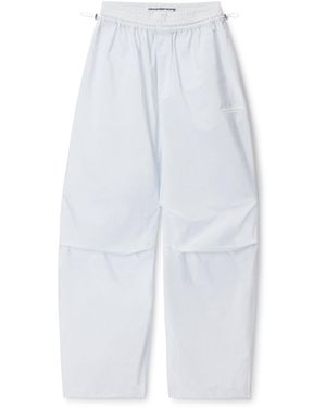 Alexander Wang Boxer Waist Mid-Rise Track Pant - White