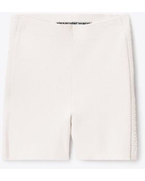 Alexander Wang Debossed Logo Bike Short - White