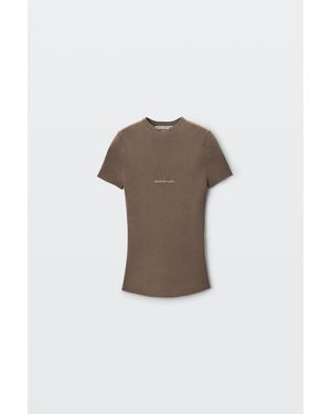 Alexander Wang Jacquard Logo Short Sleeve Crewneck Top - Blue