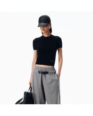 Alexander Wang Short Sleeve Wool Tee - Blue