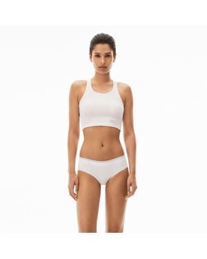 Alexander Wang Cropped Racerback Tank - White