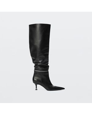 Alexander Wang Slasher Zip 65Mm Slouch Boot - Black