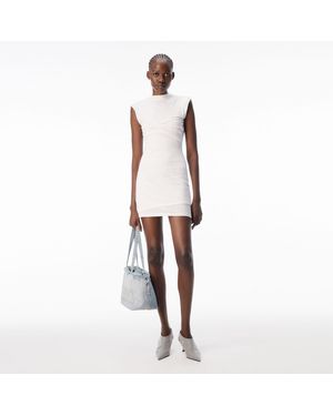 Alexander Wang Sleeveless Layered Twisted Bust Mini Dress - White