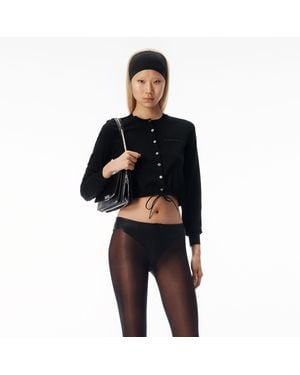Alexander Wang Drawstring Hem Cardigan - Black