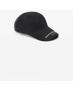 Alexander Wang Crystal Hotfix Logo Twill Baseball Cap - Black