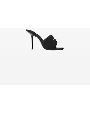 Alexander Wang Julie Slash Knit Mule Sandal 105Mm - Black