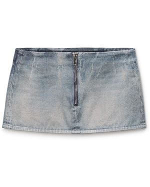 Alexander Wang Glazed Denim Mini Skirt - Blue