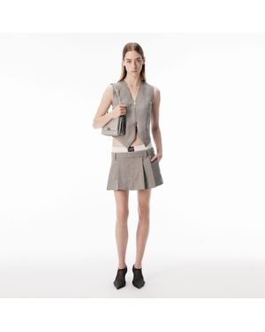 Alexander Wang Zip Detail Pre-Styled Mid-Rise Pleated Skort - White