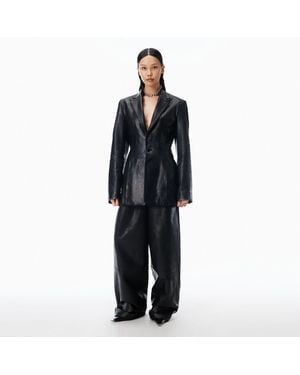 Alexander Wang Tailored Leather Blazer - Black
